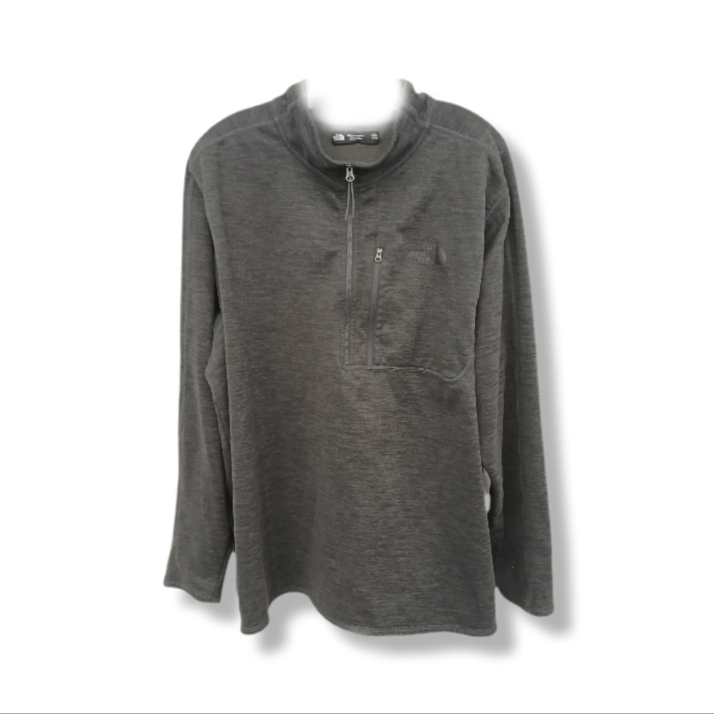 The North Face Men's Charcoal Zip-Up Sweater - Picture 2 of 4